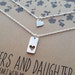 Mother Daughter Necklace Set . i carry your heart . Gift for Mom and Daughter . Mothers Day Necklace Set