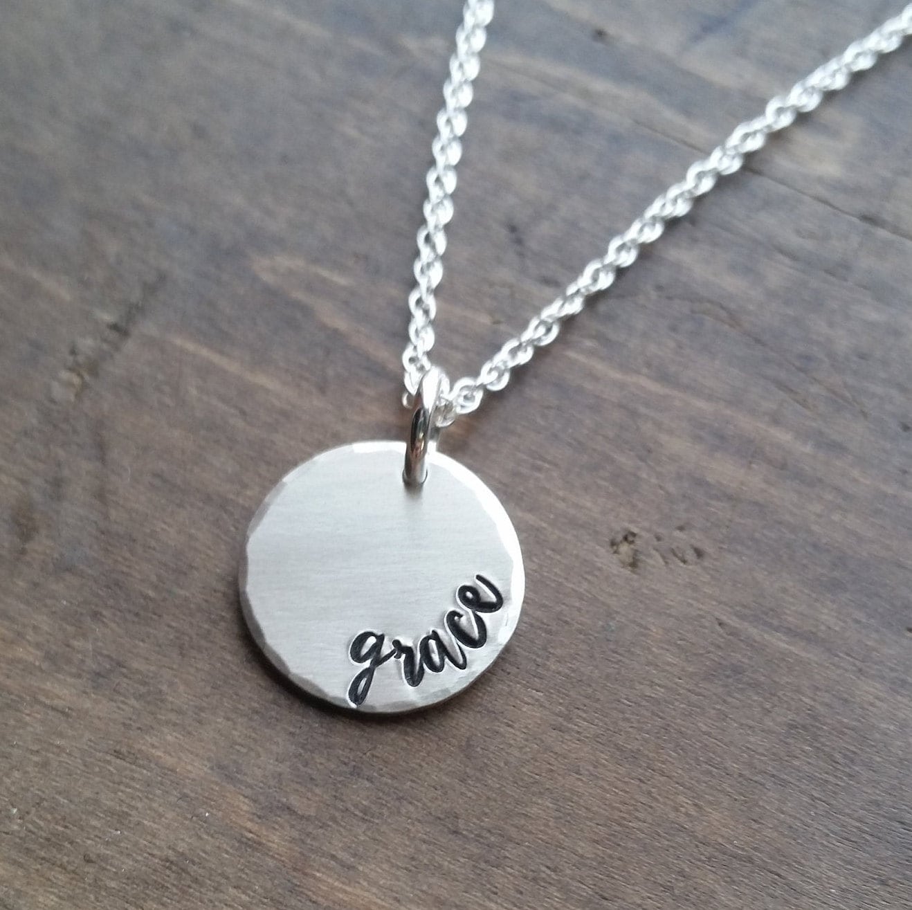 engraved childrens name necklace