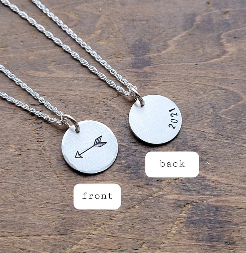 Follow Your Own Arrow Necklace . Personalized Graduation Gift . Travel Gift Wanderlust image 2