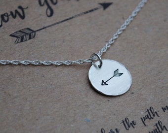 Follow Your Own Arrow Necklace  .  Personalized Graduation Gift  .  Travel Gift Wanderlust