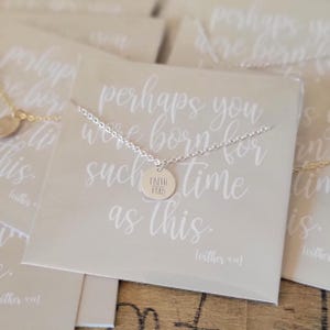 Faith Over Fear Necklace • Perhaps you were born for such a time as this Christian Bible Verse Jewelry