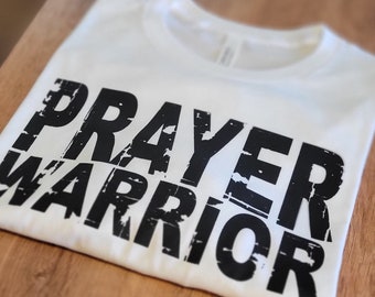 Prayer Warrior TShirt . Gift for Sponsors, Pastors, Youth and Leaders