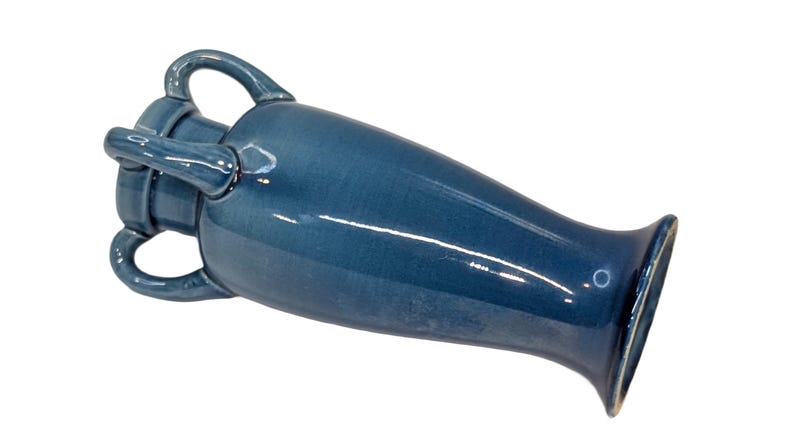 Awaji Japanese Pottery Vase Circa 1925-1935 - Monochrome Brilliant Blue ...