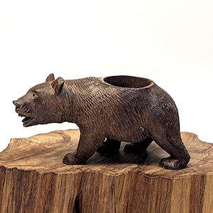 Black Forest Vintage Carved Wood Bears - Etsy