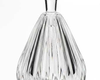Waterford Crystal Ribbed Pear Paperweight - 4" Vintage Signed Faceted Fluted