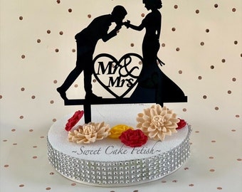 Wedding cake topper  Mr. & Mrs. cake topper  Marry me topper   She said yes   Cake topper   Wedding party decoration  Reception Cake topper