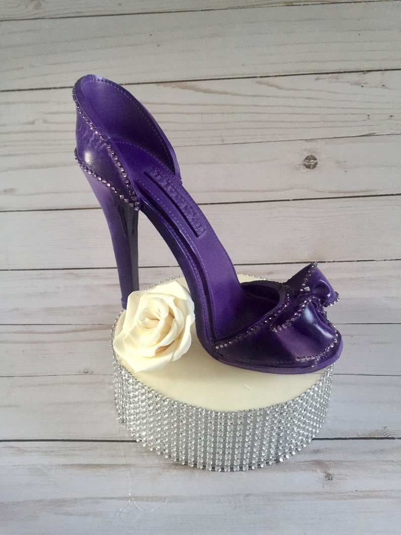 Gumpaste high heel shoe Fondant high heel Gumpaste shoe Etsy