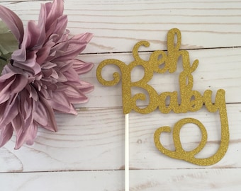Baby cake topper  Baby shower cake topper Oh Baby topper  Baby shower decorations Cake topper  Shower party decorations  Baby decor