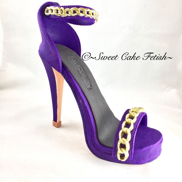 Gumpaste High Heel Shoe Fondant Shoe High heel cake topper Shoe topper Cake Topper Gumpaste shoe for cakes Sugar Shoes Edible High heel