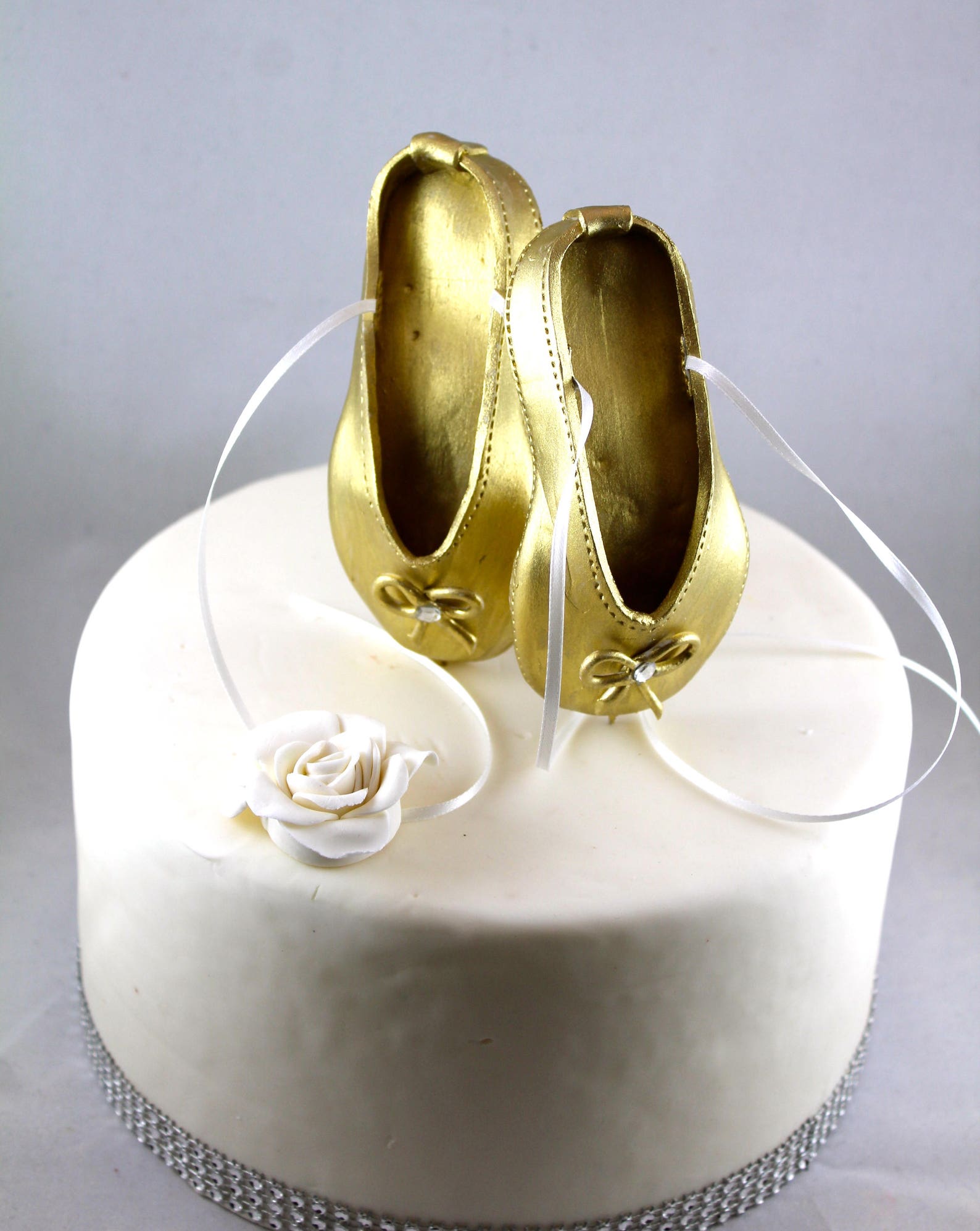 ballerina cake topper gold ballet shoes cake topper birthday cake topper ballerina cake decorations ballerina birthday decor bal