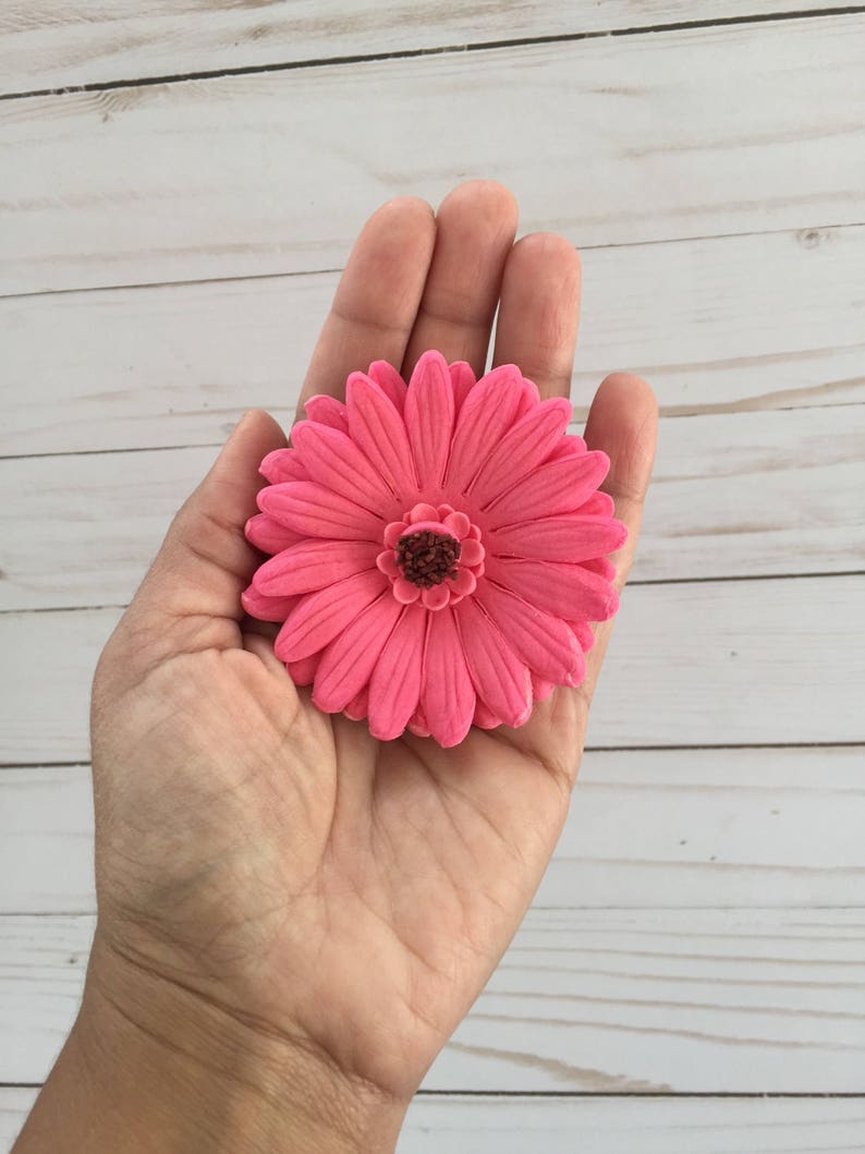 Gumpaste Daisy Sugar Flower Cake Topper Gum Paste Flower Cake Etsy