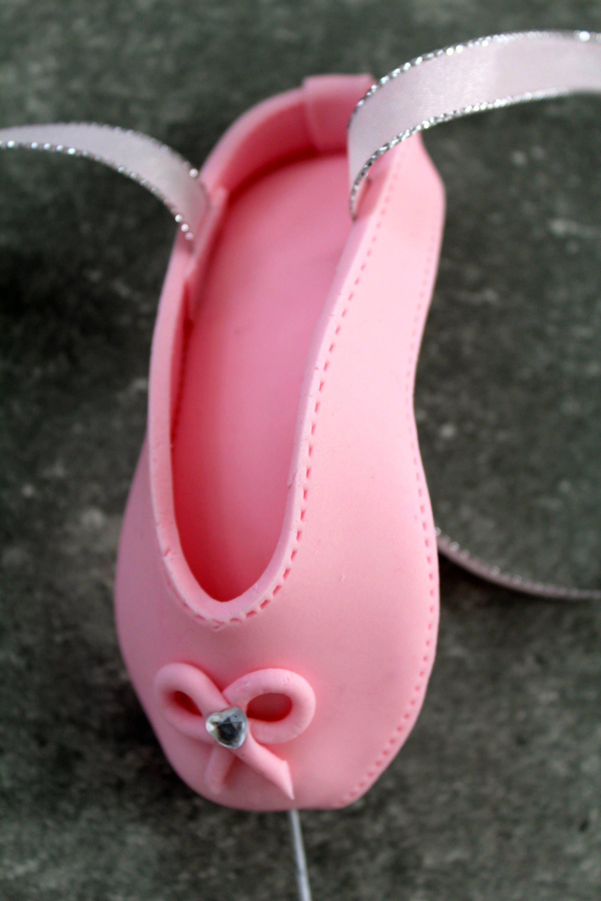 Ballerina Cake Topper Pink Ballet Shoes Cake Topper Birthday Etsy UK