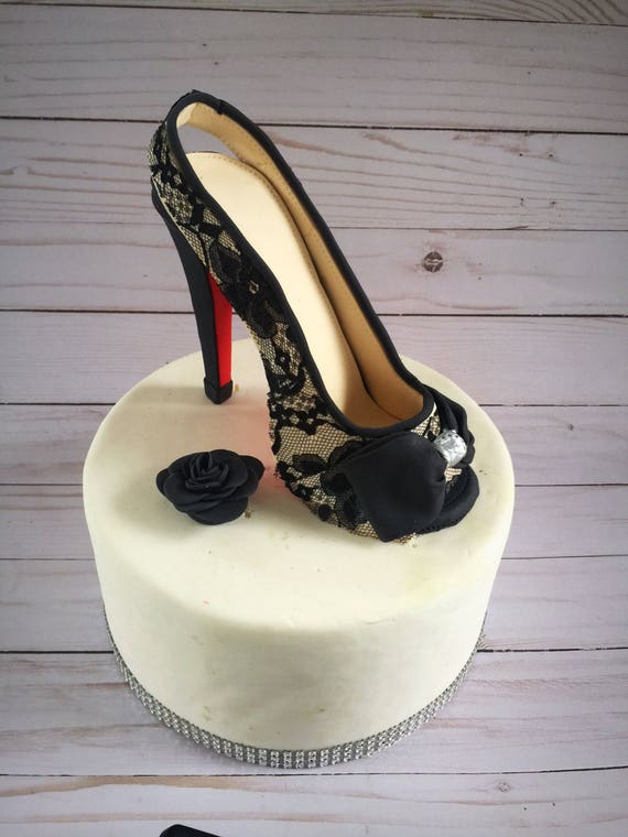 edible 3d HIGH HEEL SHOE cake decoration topper WEDDING birthday PRINCESS  pump | eBay