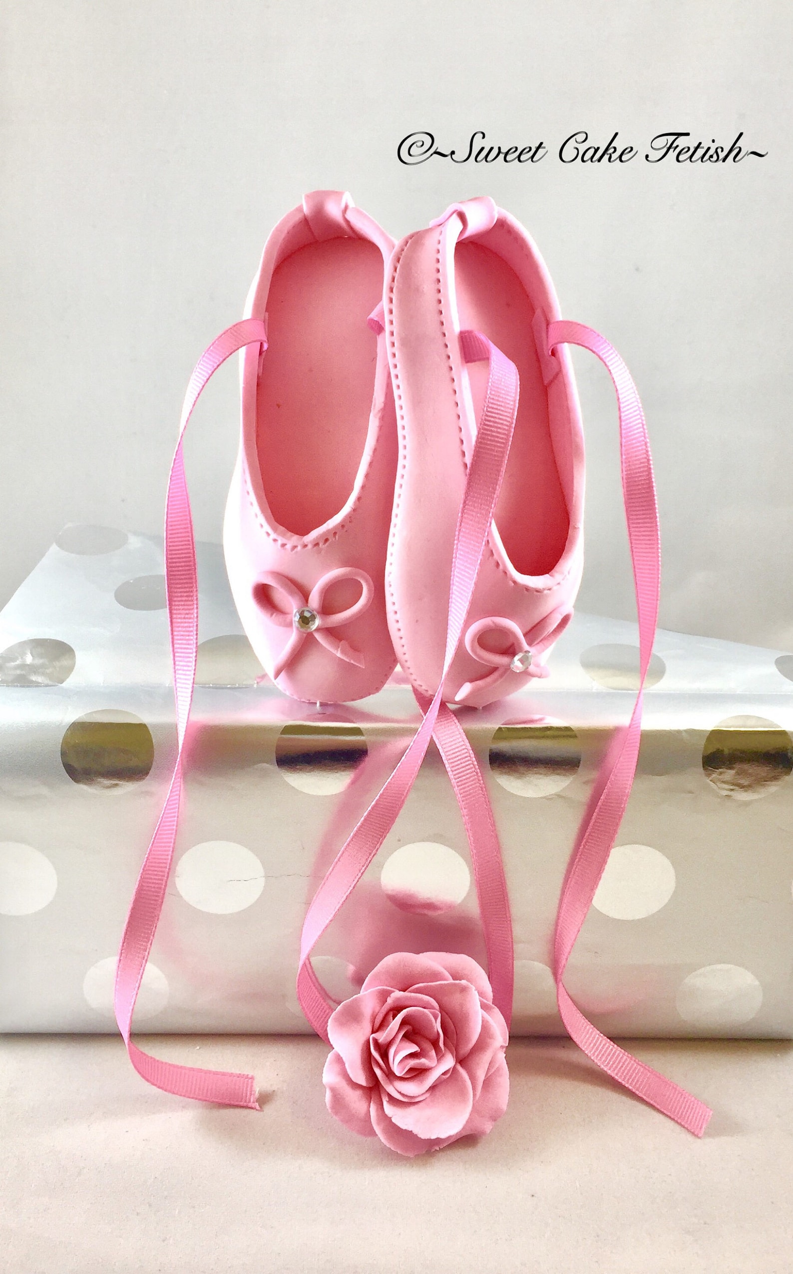 ballerina shoes and pedestal cake topper ballet shoes cake topper birthday cake topper ballerina cake decorations ballerina birt