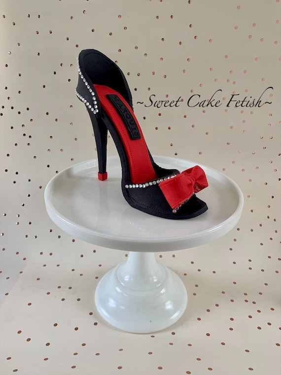 Gold Stiletto Fashion Designer High Heel Cake/Cupcake Topper On Wafer Rice  Paper | eBay