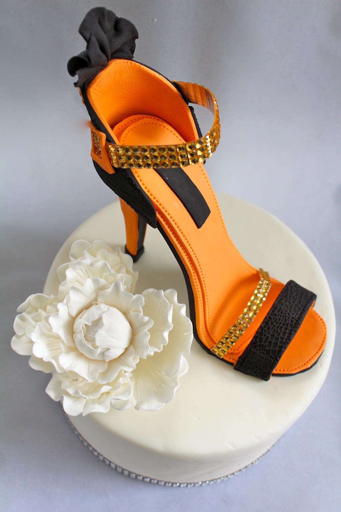 Shoe Cake Toppers Shoe Box Cake With Chocolate High Heel Topper