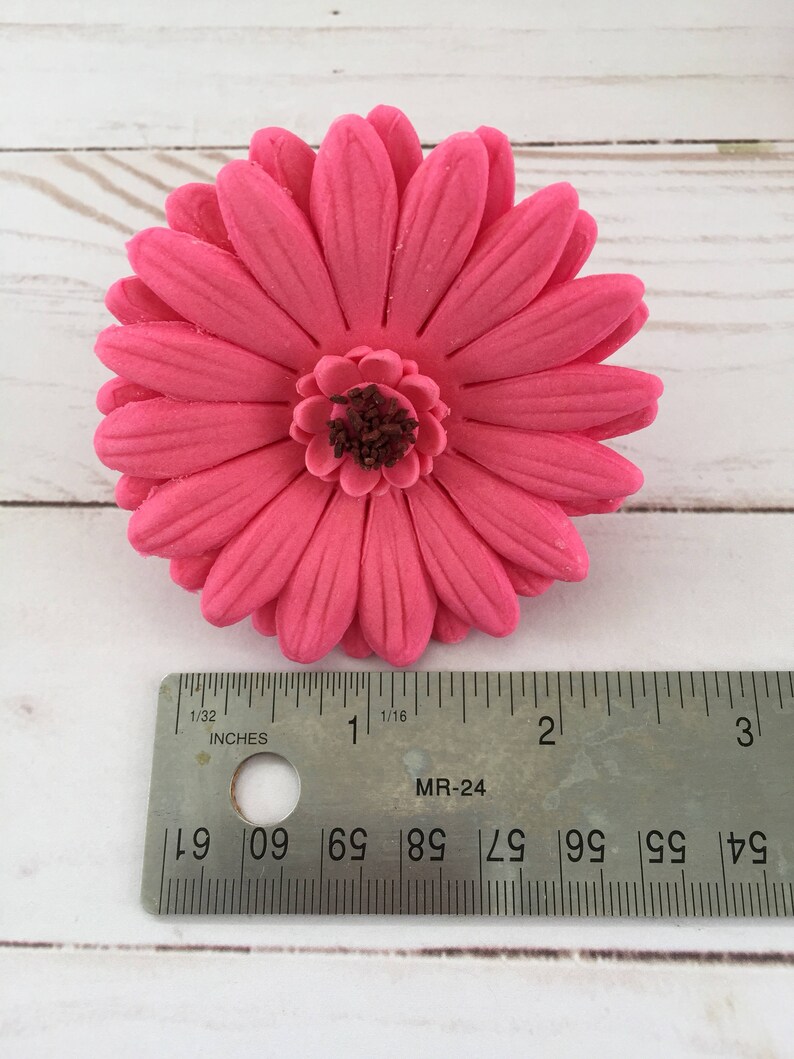 Gumpaste Daisy Sugar Flower Cake Topper Gum Paste Flower Cake Etsy