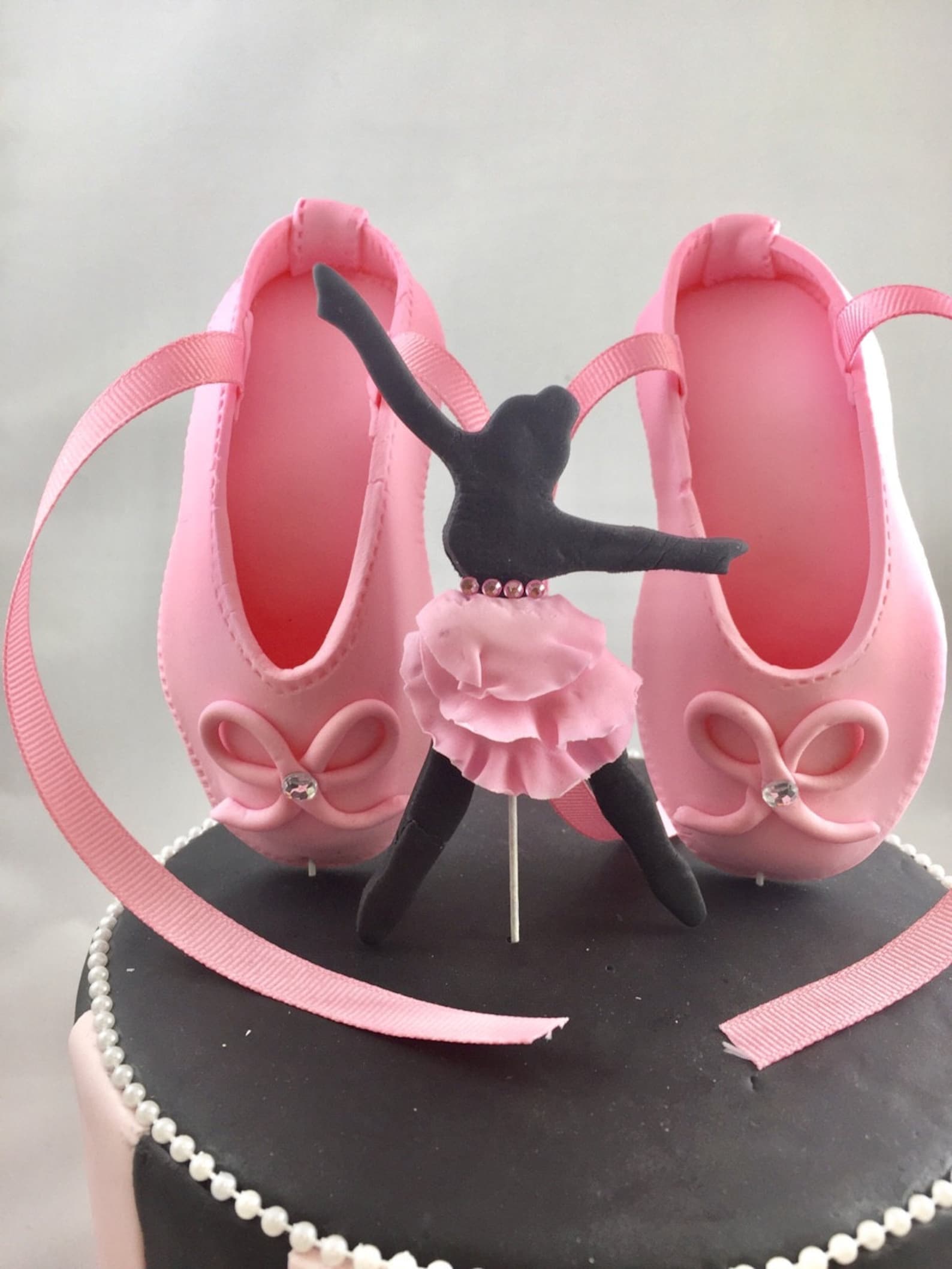 ballerina shoes and pedestal cake topper ballet shoes cake topper birthday cake topper ballerina cake decorations ballerina birt