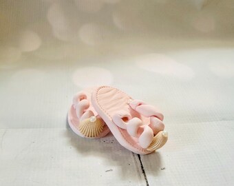 Gumpaste baby flip flops   Baby Shower Cake Topper  Fondant baby shoes Gumpaste baby slippers  Baby slippers for cakes  Birthday Cake topper