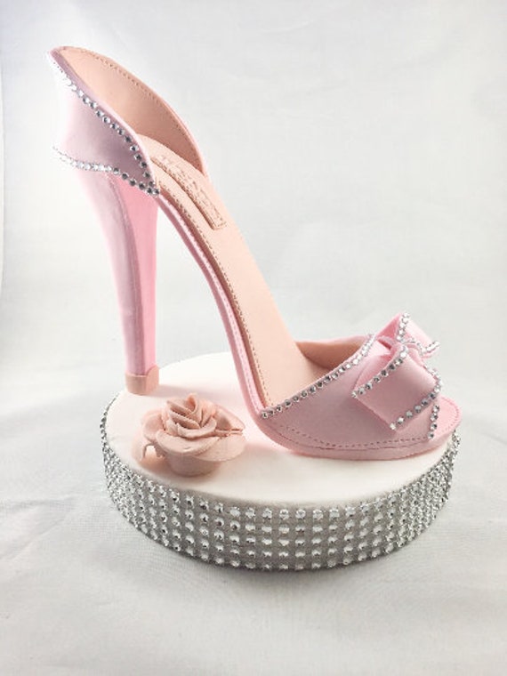 Elegant Cakery. Pink High Heel Shoe Cake Topper