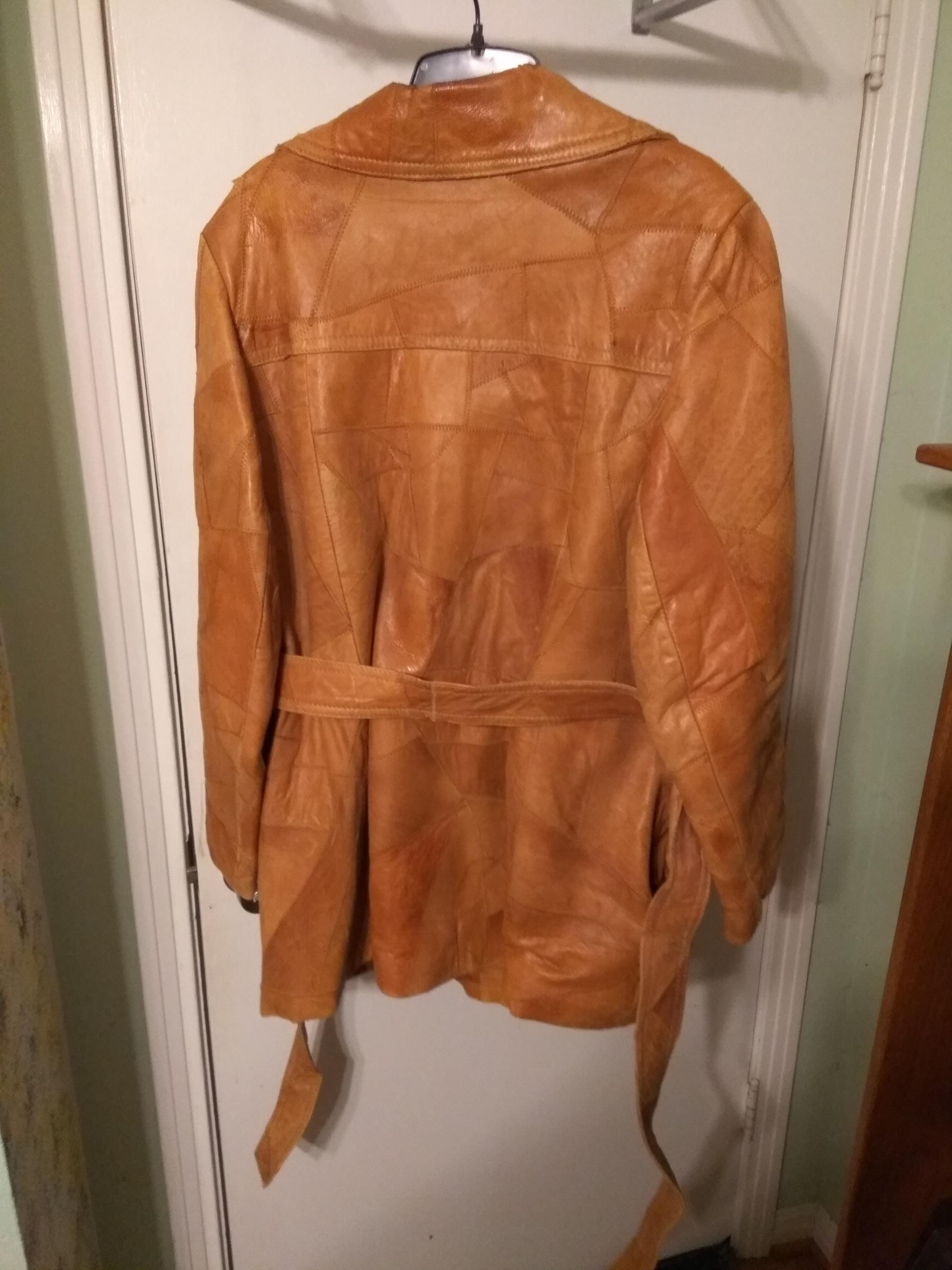 70s Leather Patchwork Jacket - Etsy