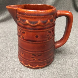 Antique Marcrest Stoneware Syrup Pitcher