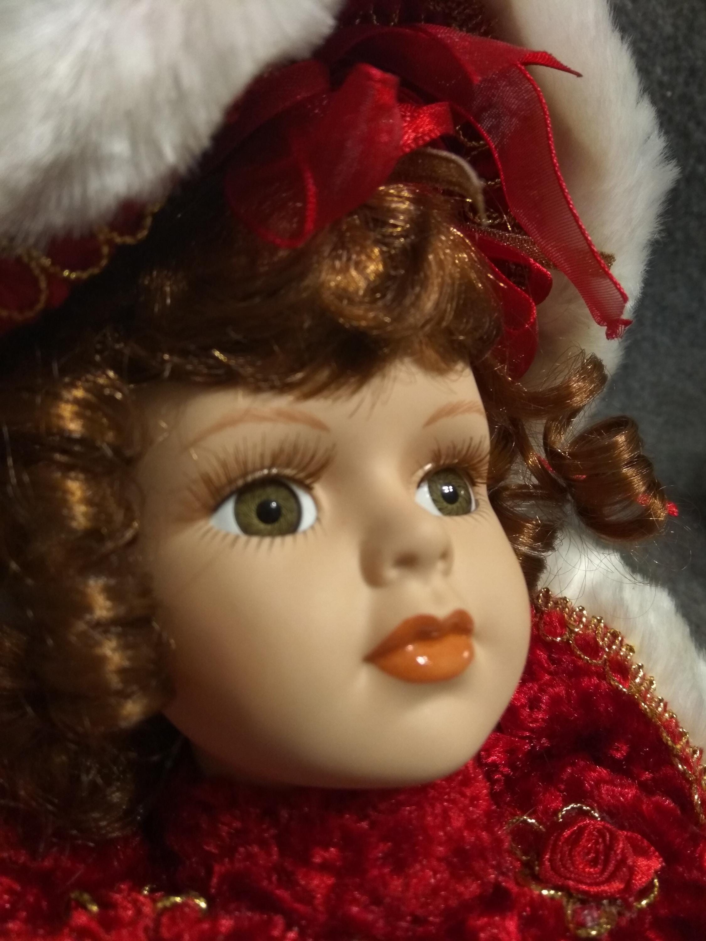アンティーク オーナメントドール Victorian Porcelain Doll Christmas Ornament - Dandee Dolls