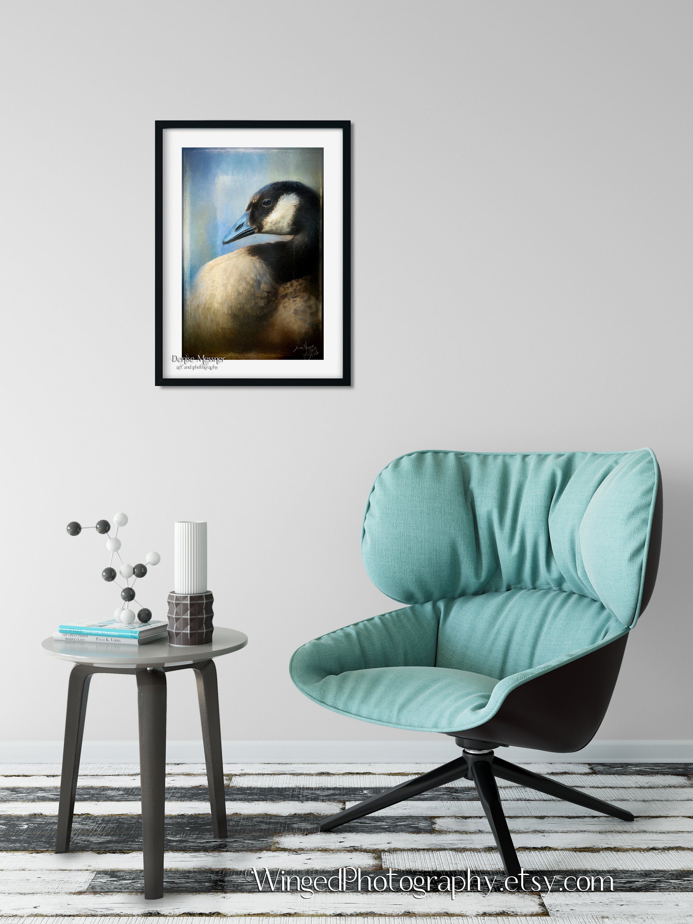 Canada goose wall art wild goose art print waterfowl fine Etsy