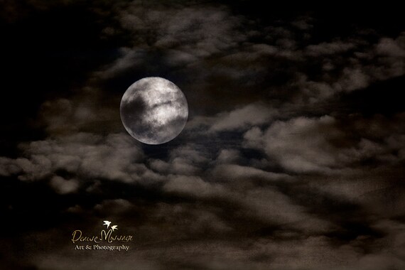 Nature Photograph Full Moon Art Print