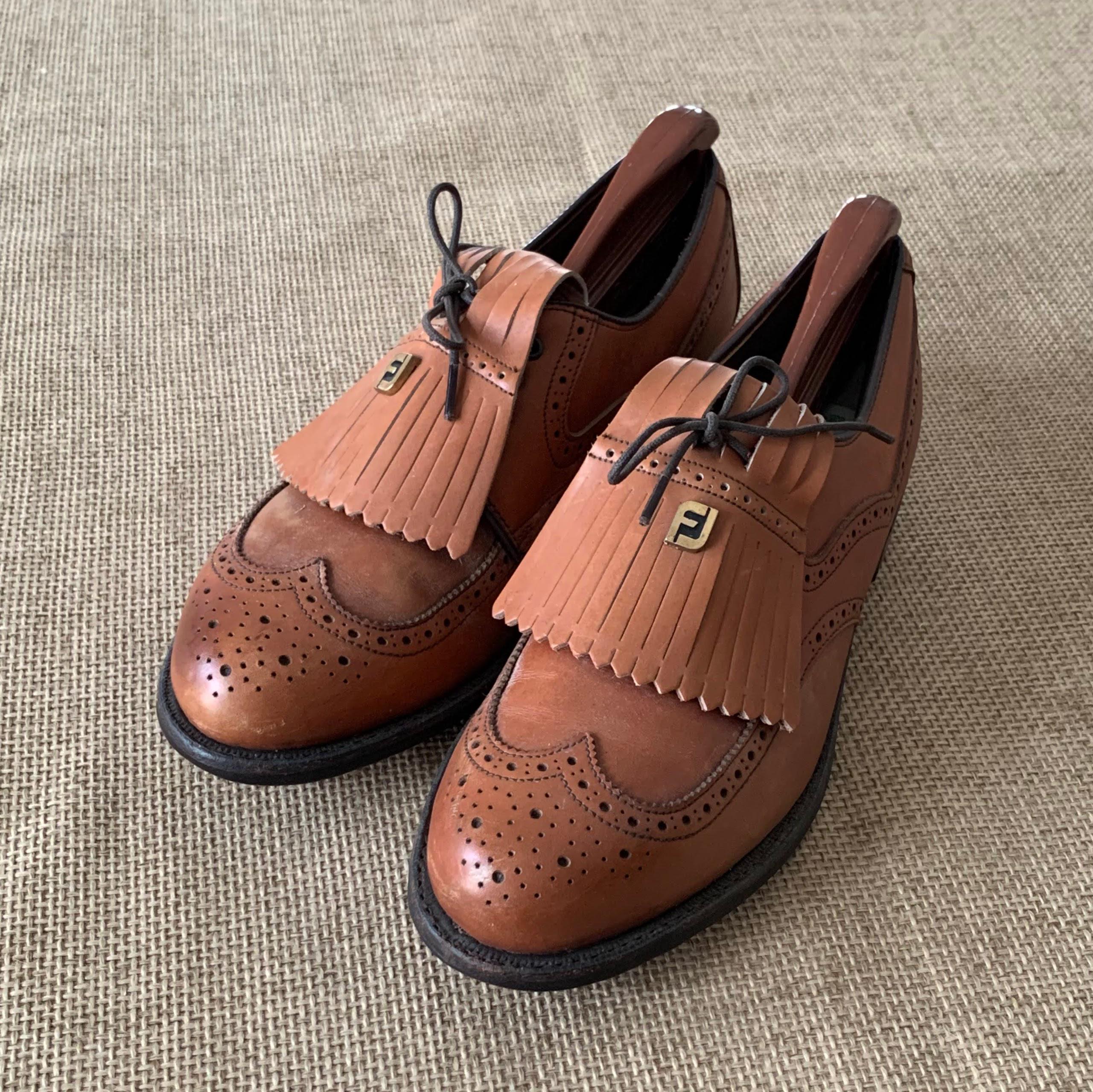 Vintage‎ Etonic Golf Shoes Leather Fringe Tassel Brown Size 7M Etonic Golf Shoes for Men with Upper Leather 12 US Shoe for  main image 3