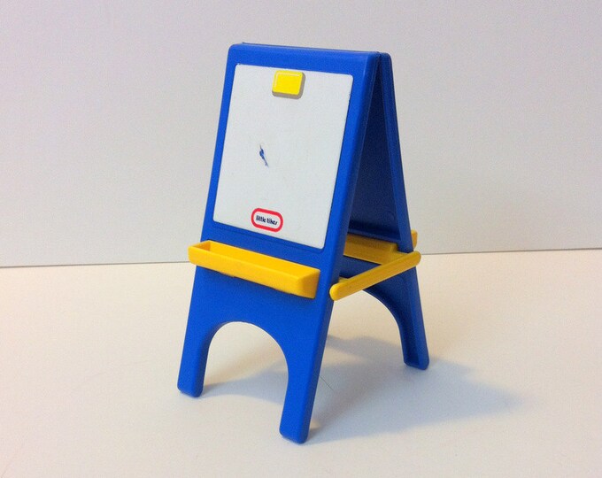 Vintage Little Tikes Easel Chalkboard 80s 90s Dollhouse Size Miniature