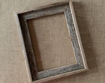 Reclaimed Wood Picture Frame, Rustic Farmhouse Photo Display, Natural Weathered Finish