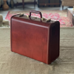 Vintage koffer klein met sleutel | Samsonite 1950s-bagage | Samsonite-nachttasje stijl 4916 | Kleine koffer voor heren | Vintage handbagage