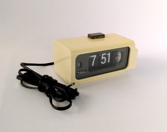 Vintage Flip Clock, Sears Flip Number Clock, Retro Alarm Clock