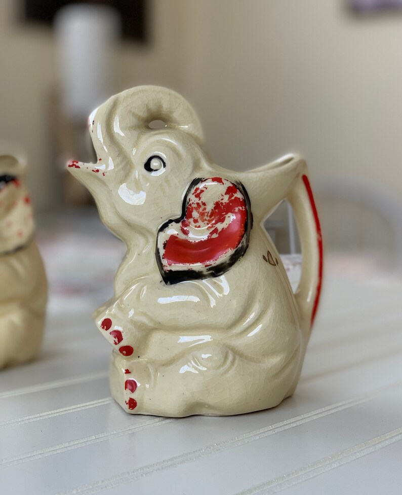 Vintage Elephant Pitchers Elephant Decor Pitcher Set Milk Etsy