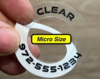 Disc Golf Labels - MICRO CLEAR - Personalized
