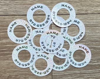 Disc Golf Labels - Holo-Spark MINIs - Personalized