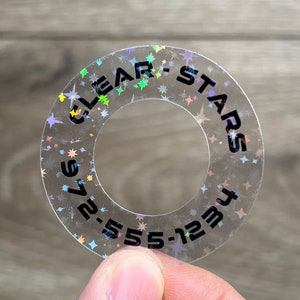 Disc Golf Etiketten - CLEAR STARS MINIs - Personalisiert