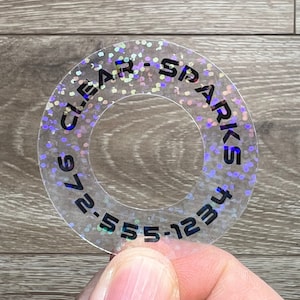 ディスクゴルフラベル - CLEAR SPARKS MINI - パーソナライズ