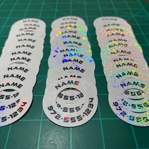 ディスクゴルフラベル (36) - ホロミニコレクション - パーソナライズ