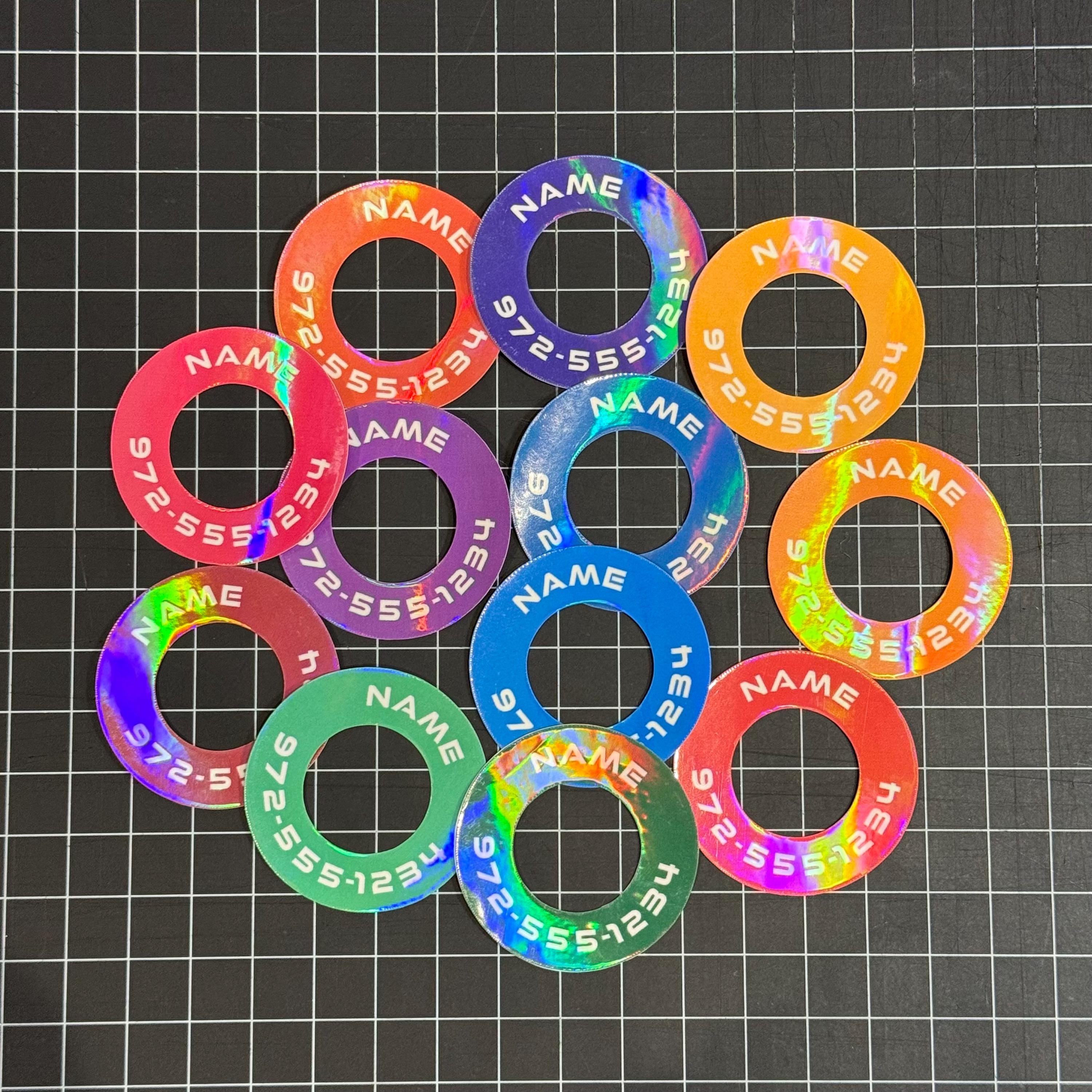 Minidisc Custom Labels Disc Golf Labels - COLOR Holographic MINI-SIZED - Personalized - Etsy