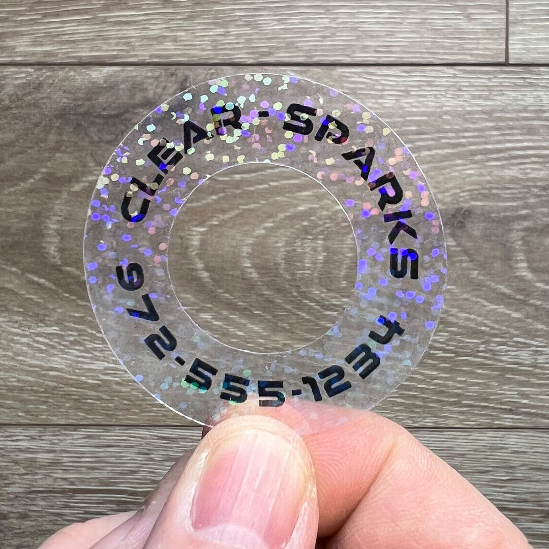Disc Golf Labels CLEAR SPARKS Minis Personalized Etsy