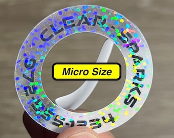 Disc Golf Labels - MICRO CLEAR SPARKS - Personalized