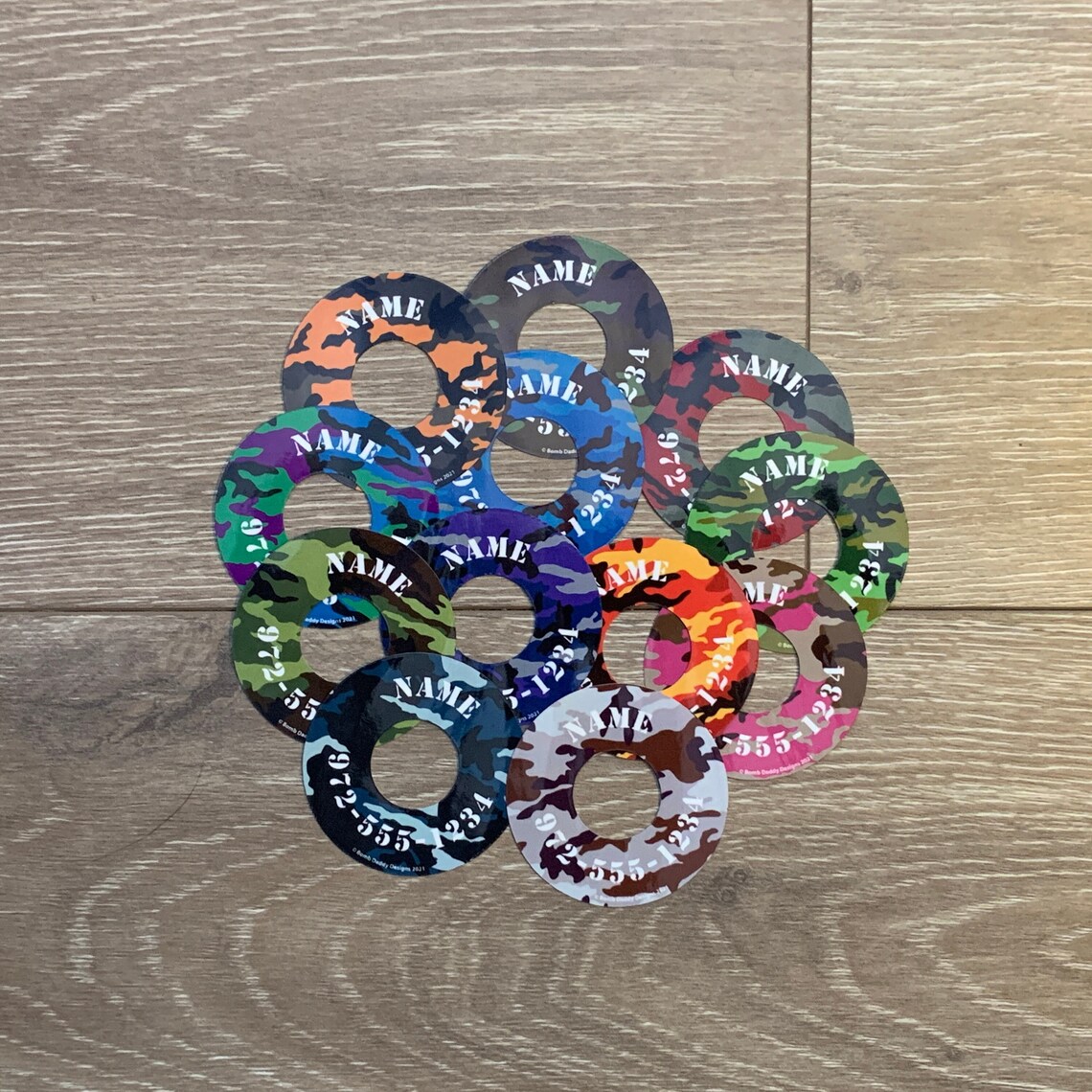 Disc Golf Labels 12 Camo Series Personalized Etsy