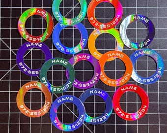 Disc Golf Labels - COLOR Holographic MICRO-SIZED - Personalized