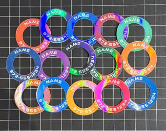 Disc Golf Labels - COLOR Holographic MICRO-SIZED - Personalized