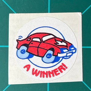 Vintage 80s Car Stinky Sticker - Trend Matte Scratch & Sniff