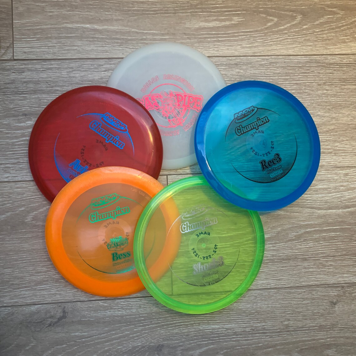 Disc Golf Labels Clear Minis Personalized Etsy