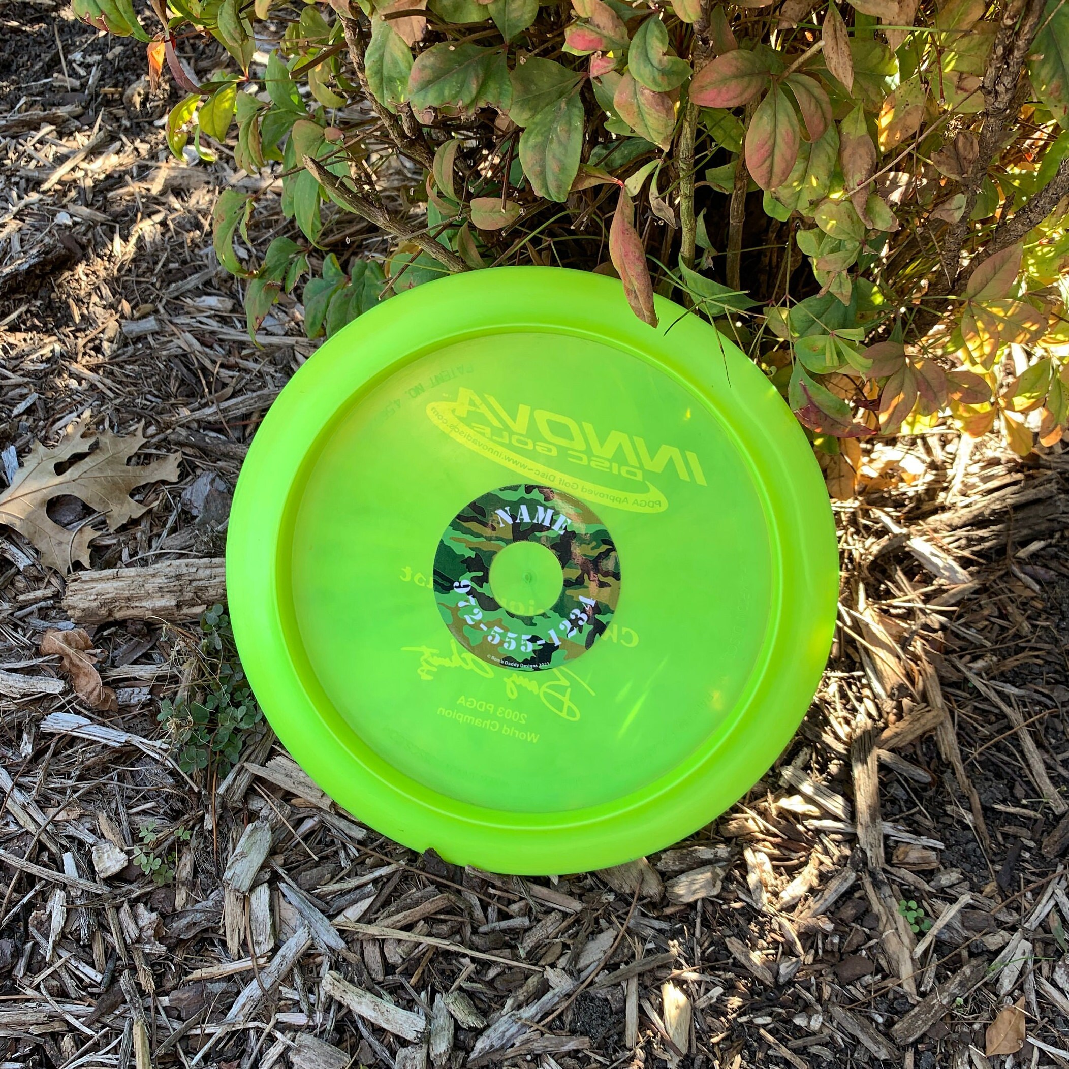 Disc Golf Labels 12 Camo Series Personalized Etsy