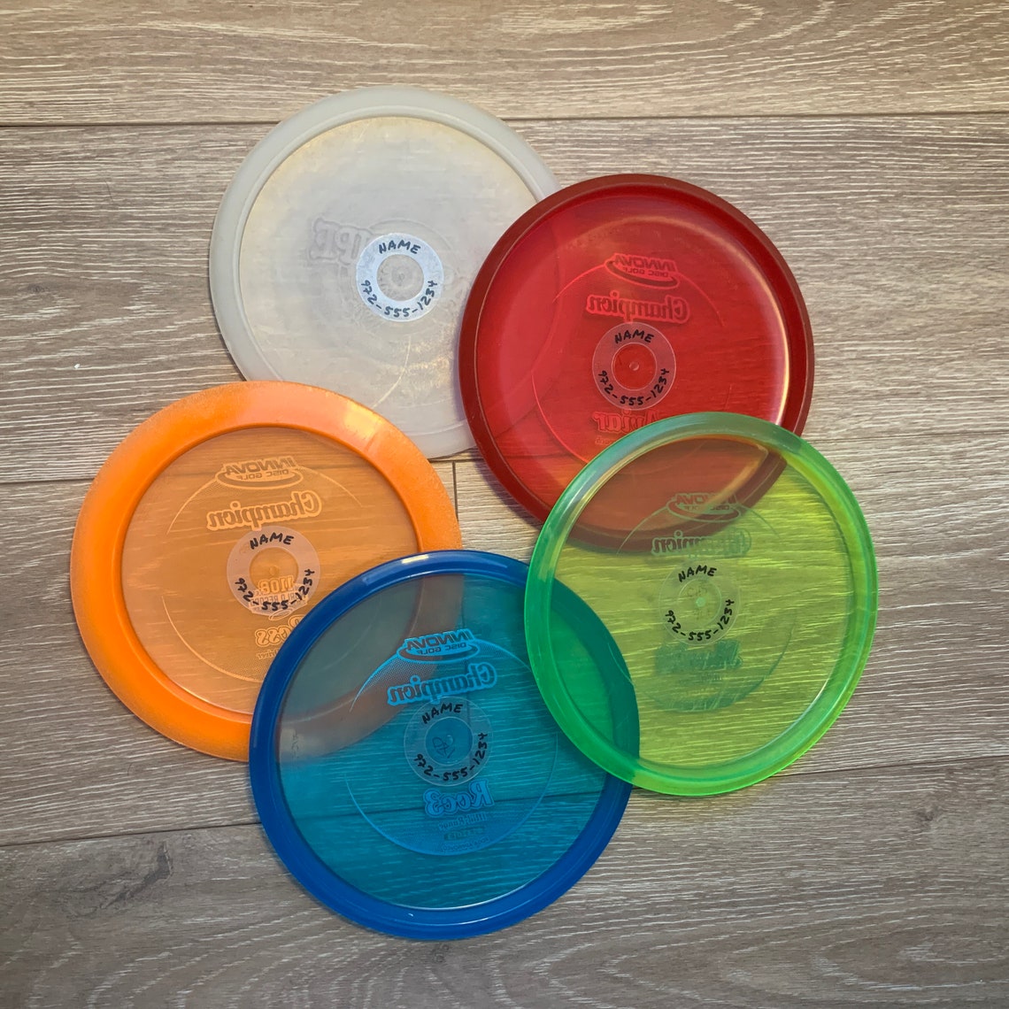 Disc Golf Labels Clear Minis Personalized Etsy